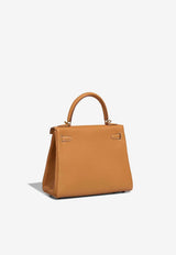 Kelly 25 in Sable Naturel Togo Leather with Gold Hardware