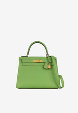 Kelly 28 in Vert Yucca Epsom Leather with Gold Hardware
