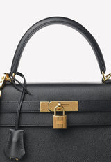 Kelly 28 Sellier in Black Epsom with Gold Hardware