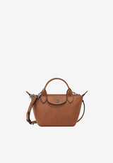 XS Le Pliage Xtra Leather Top Handle Bag