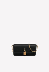 Satin Padlock Clutch Bag