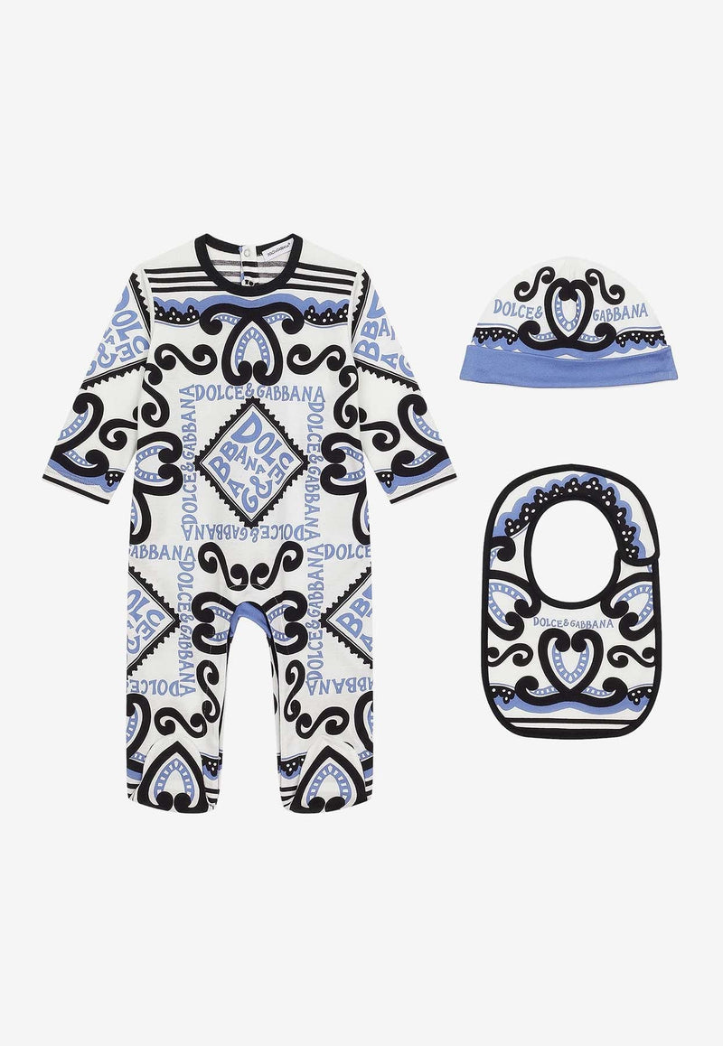 Baby Boys Three-Piece Marina-Printed Gift Set