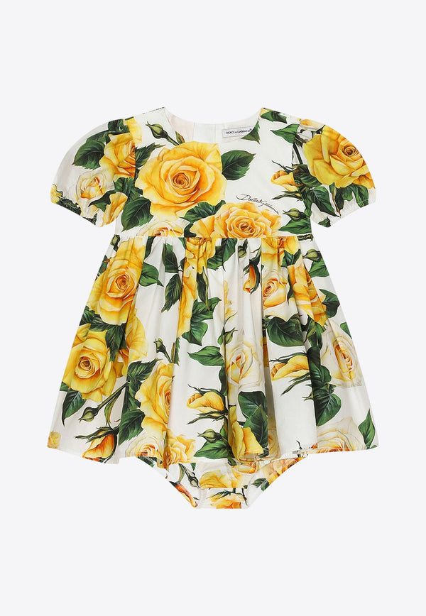 Baby Girls Rose Print Dress