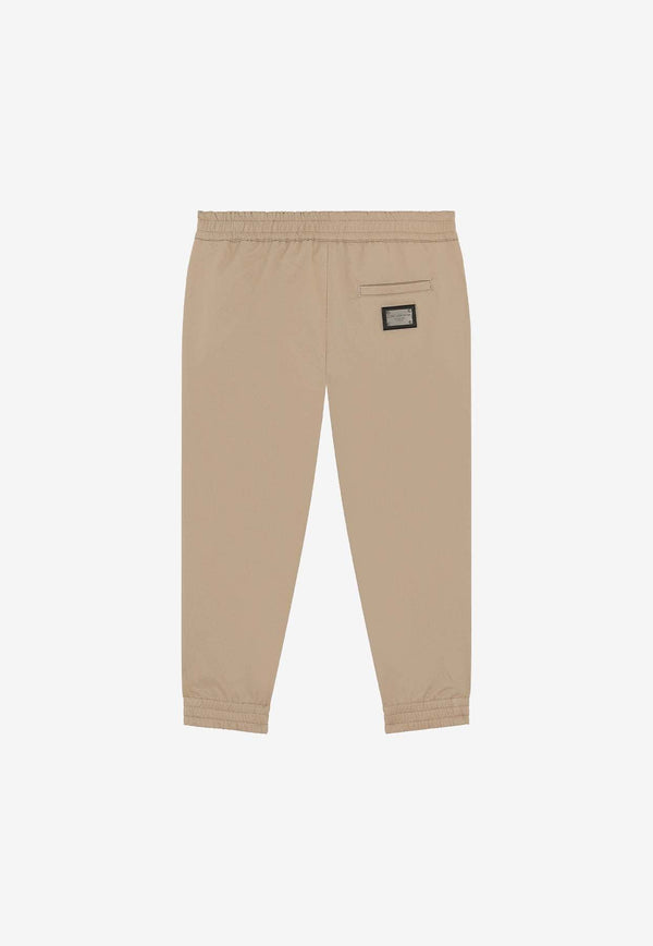 Boys Logo-Plaque Drawstring Pants