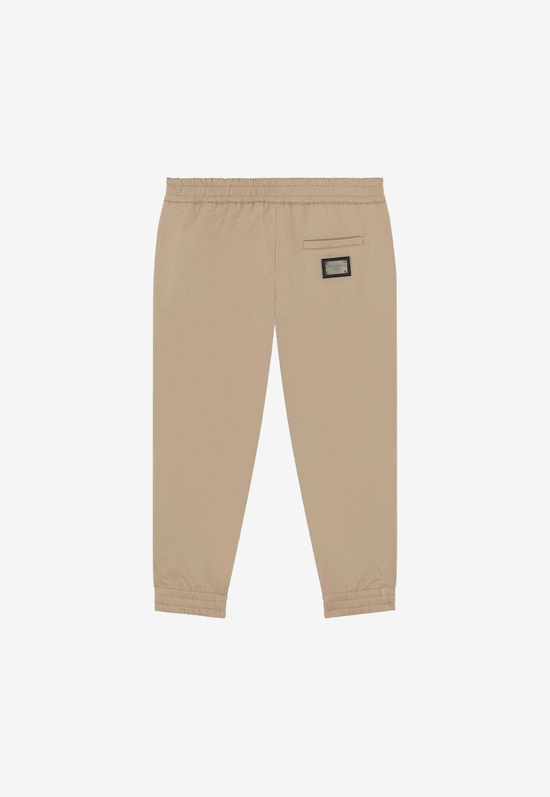 Boys Logo-Plaque Drawstring Pants