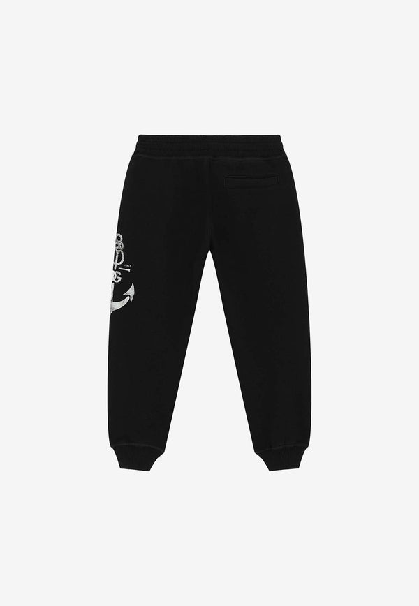 Boys Anchor-Printed Track Pants