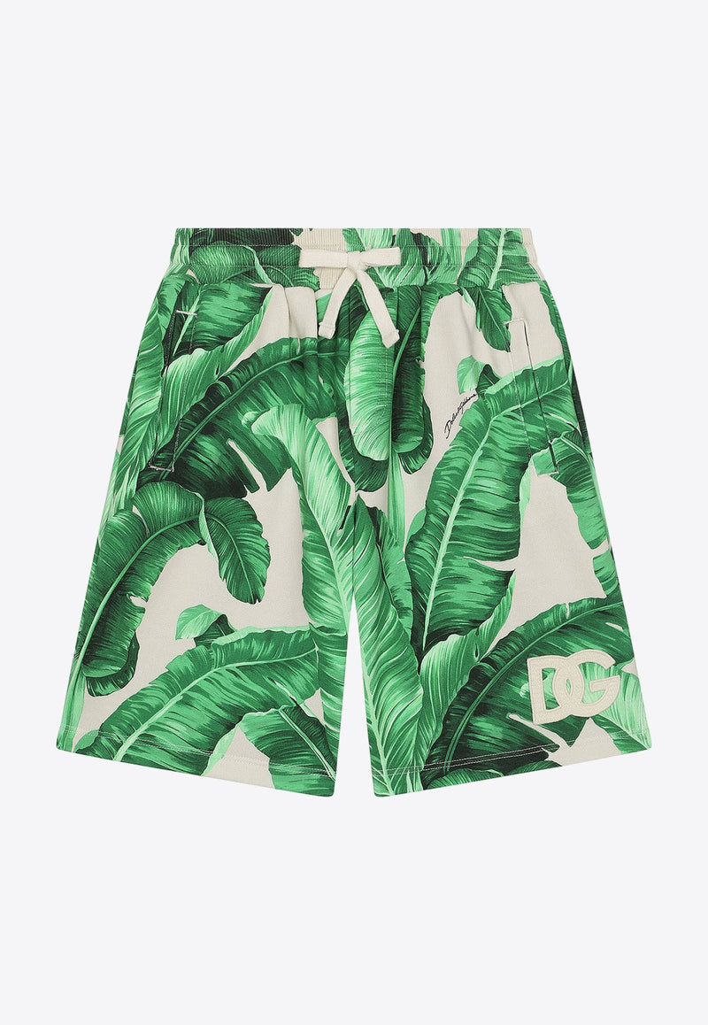 Boys Banana Tree Print Shorts
