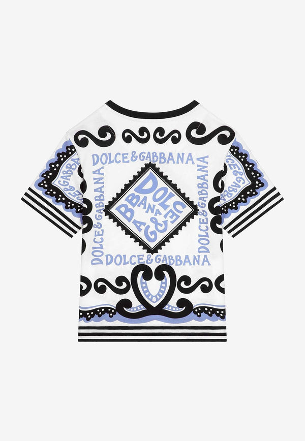 Boys Marina-Printed Crewneck T-shirt
