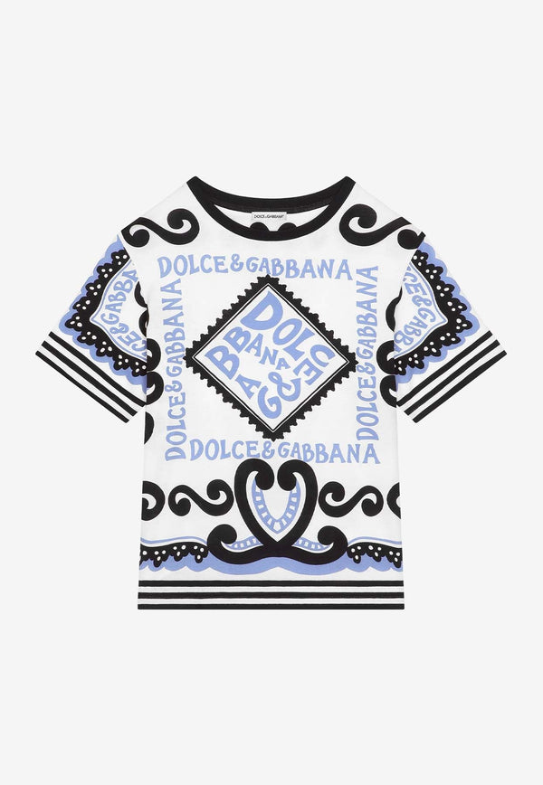 Boys Marina-Printed Crewneck T-shirt