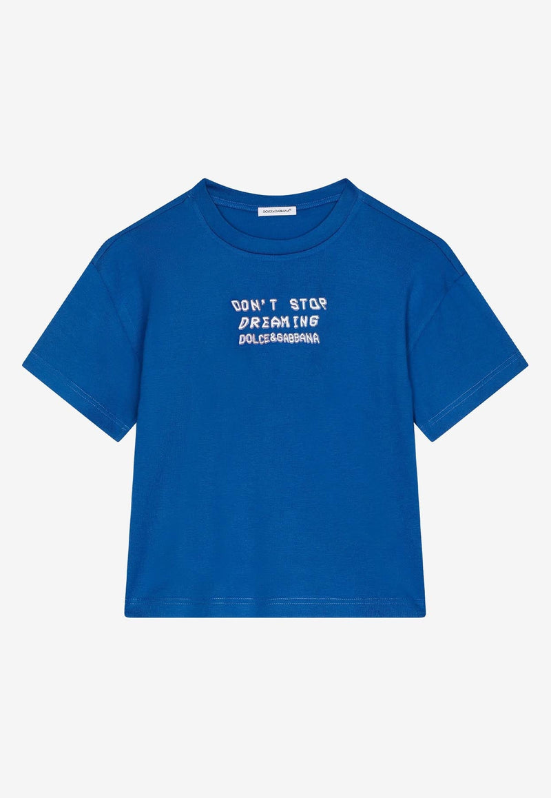 Boys Slogan Print T-shirt