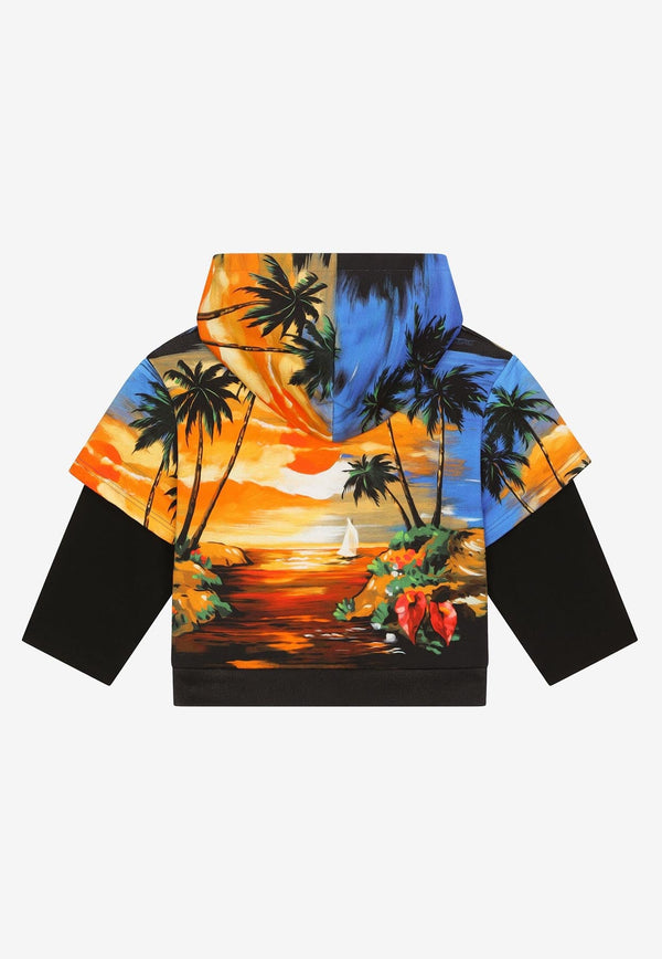 Boys Hawaiian Print Hoodie