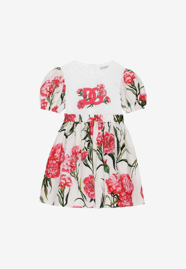 Girls Carnation Print DG Dress