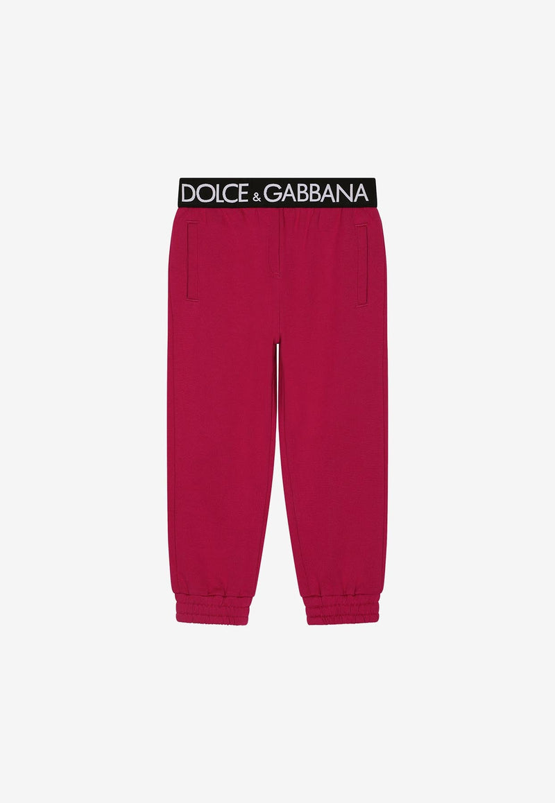 Girls Branded Waist Track Pants