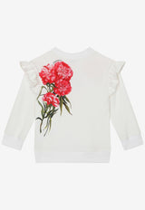 Girls Carnation Print Logo Sweatshirt