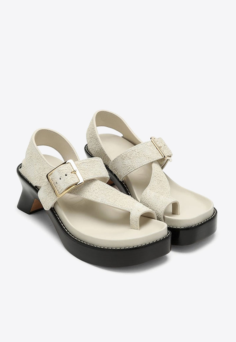 Ease 70 Oversized Buckle Suede Sandals