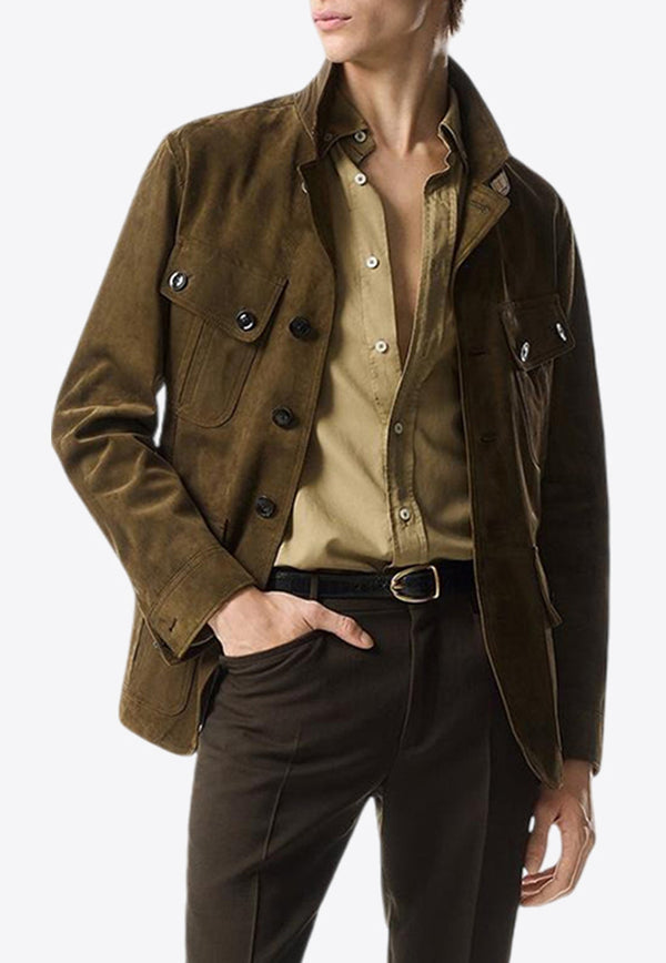 Suede Sartorial Military Jacket