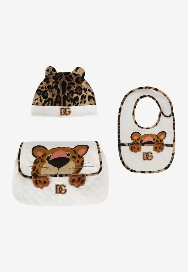 Baby Leopard Print Changing Bag Gift Set - Set of 3