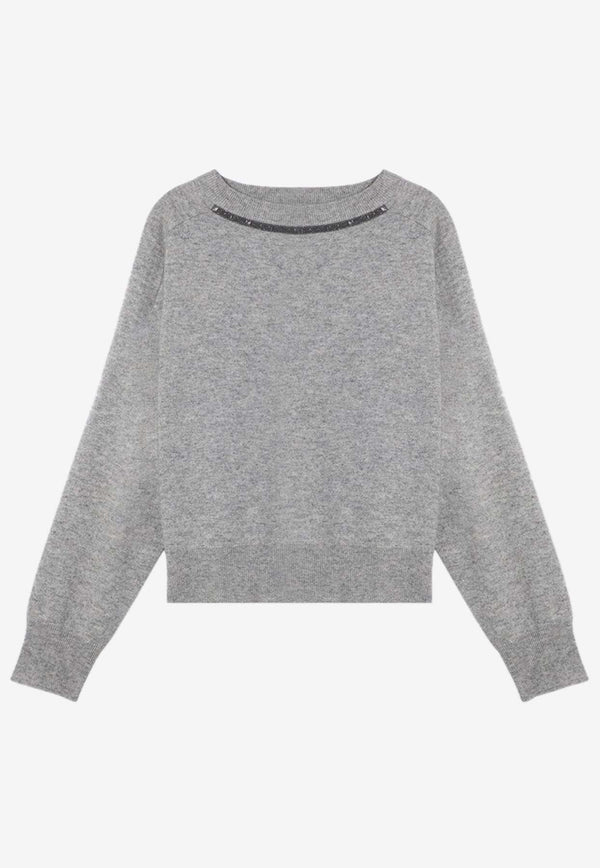 Cashmere Beaded Sweater