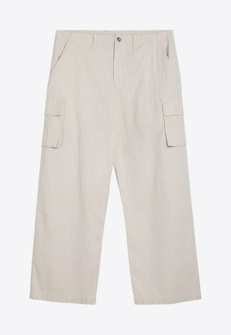 Wide-Leg Corduroy Cargo Pants