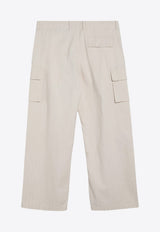 Wide-Leg Corduroy Cargo Pants