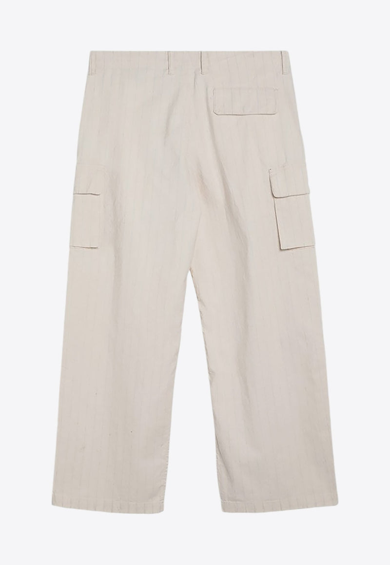 Wide-Leg Corduroy Cargo Pants