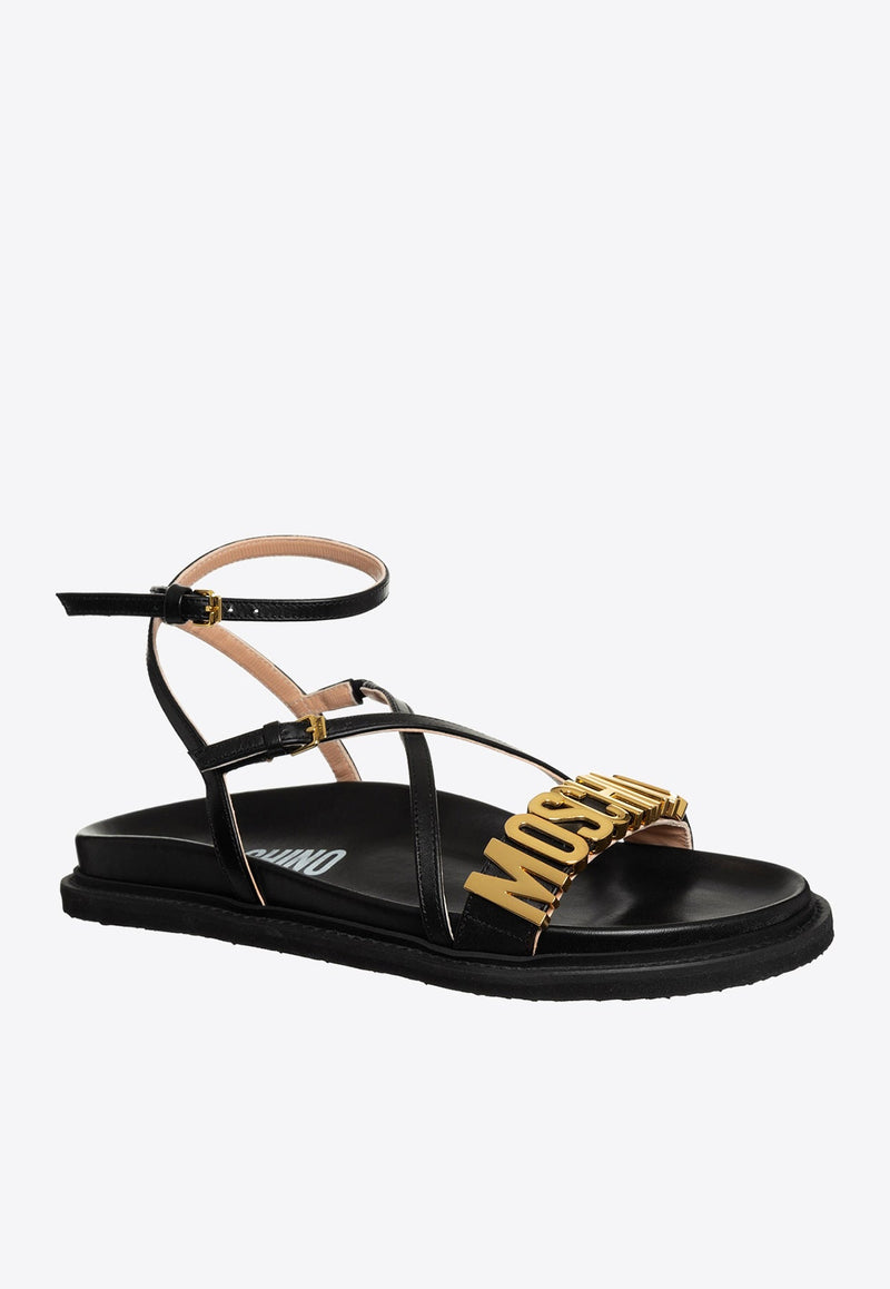 Logo Leather Sandals