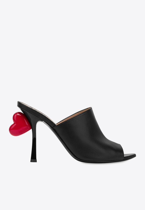 100 Heart Mules in Nappa Leather