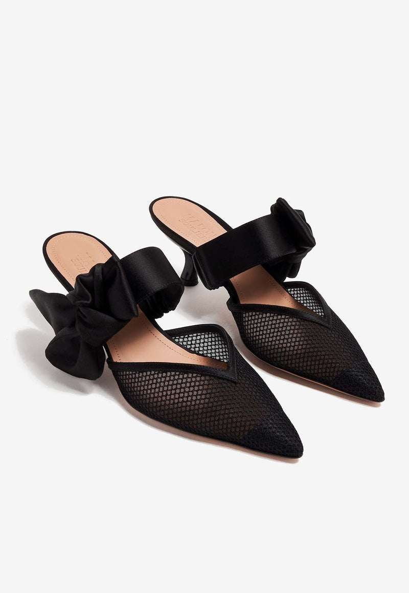 Marie 45 Satin Bow Mules