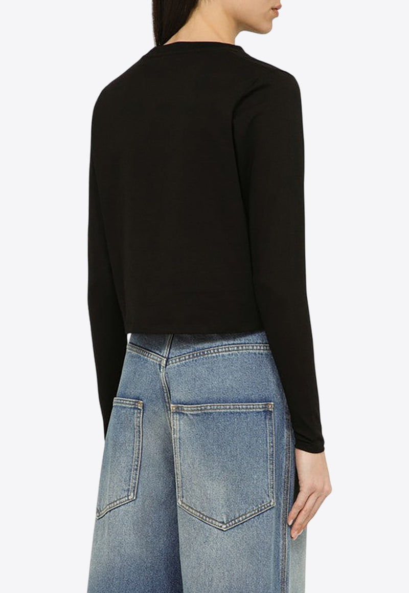 Long-Sleeved Cropped T-shirt