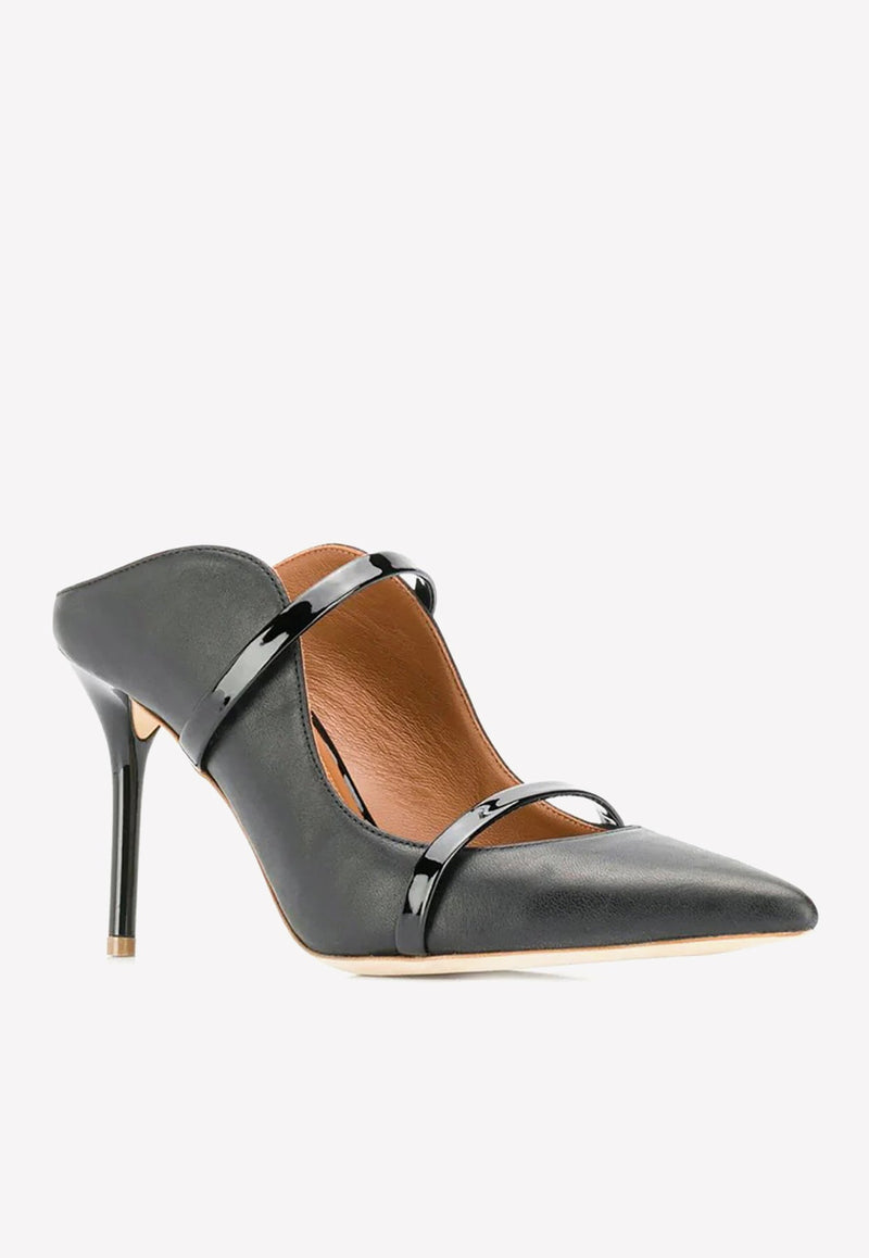 Maureen 85 Pointed Mules in Leather