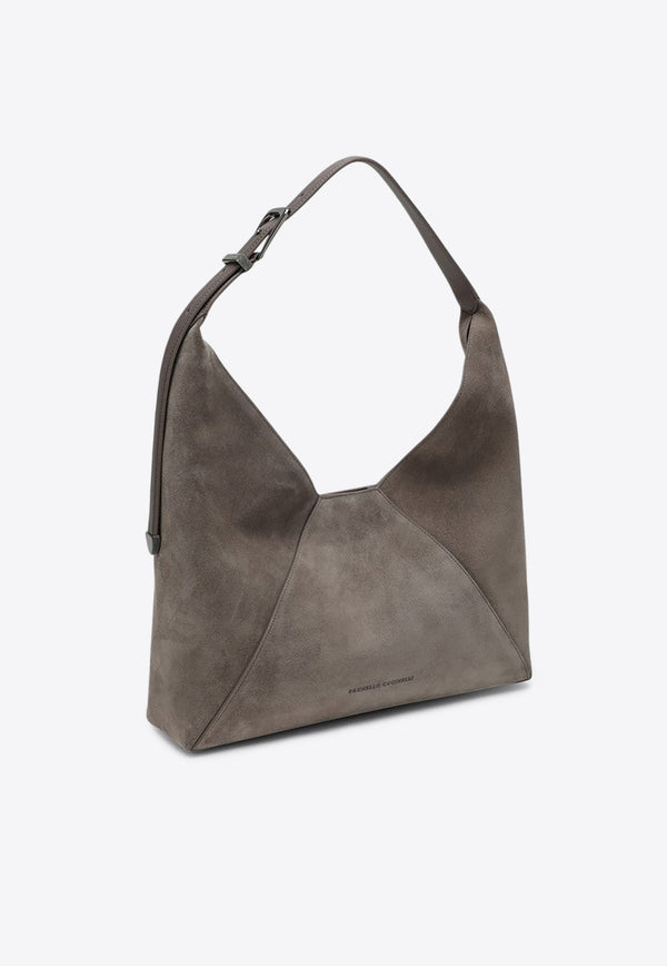 Suede Hobo Shoulder Bag