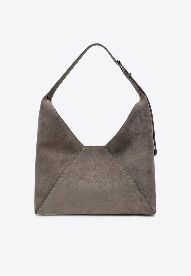 Suede Hobo Shoulder Bag