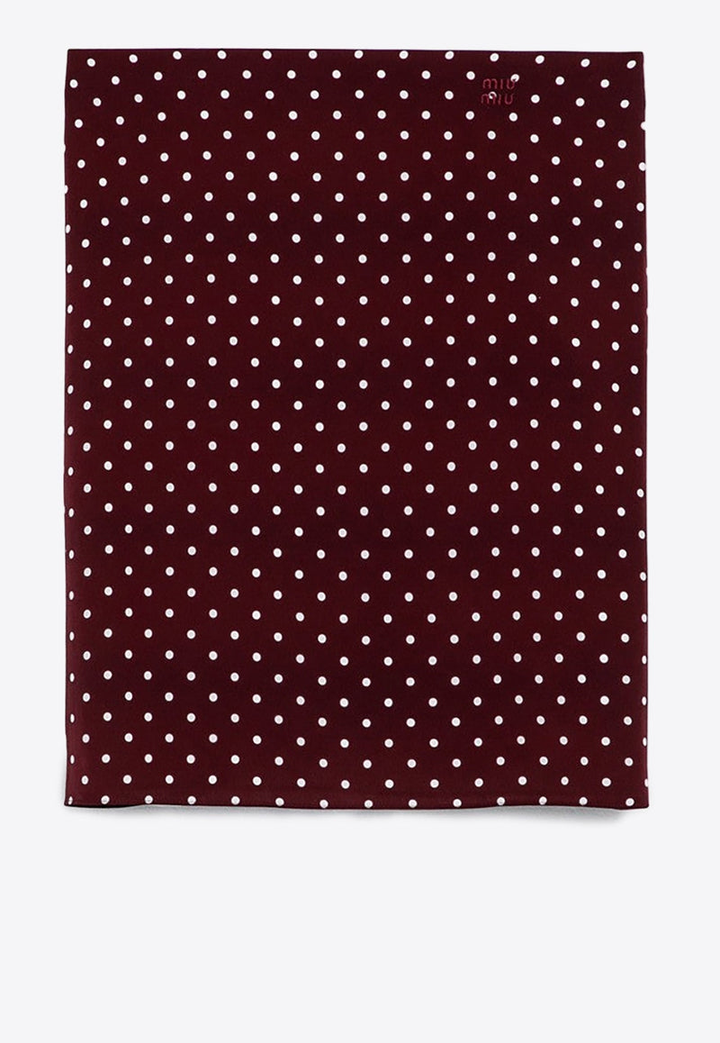 Polka Dot Silk Pencil Skirt