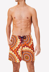 Moorea 1975 Rosaces Printed Nylon Swim Shorts