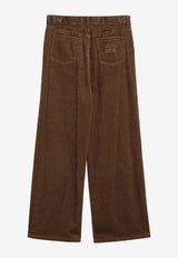 Embroidered Logo Corduroy Pants