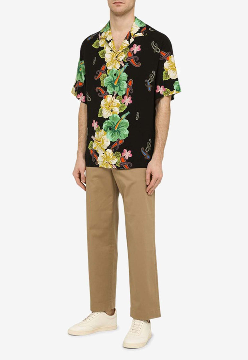 Floral Print Bowling Shirt