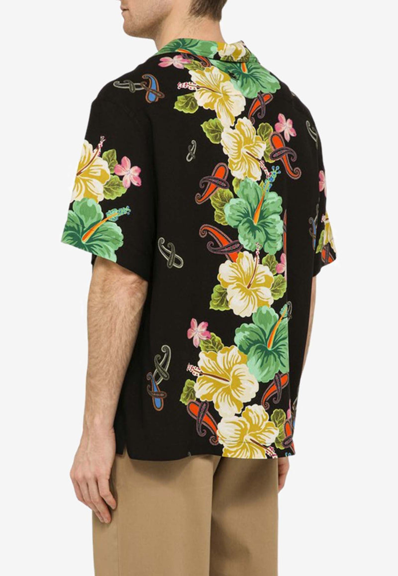 Floral Print Bowling Shirt