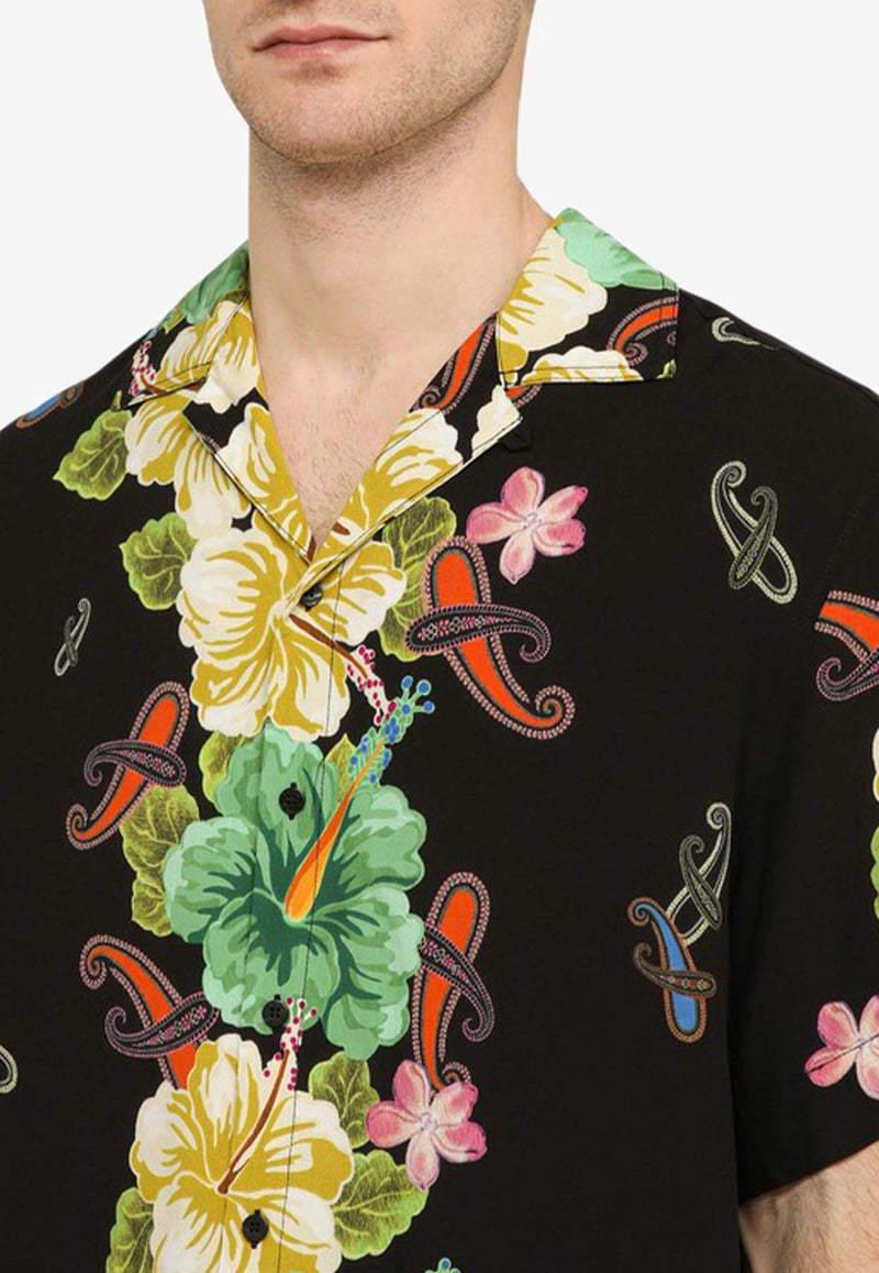 Floral Print Bowling Shirt