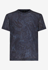 Paisley Print Short-Sleeved T-shirt
