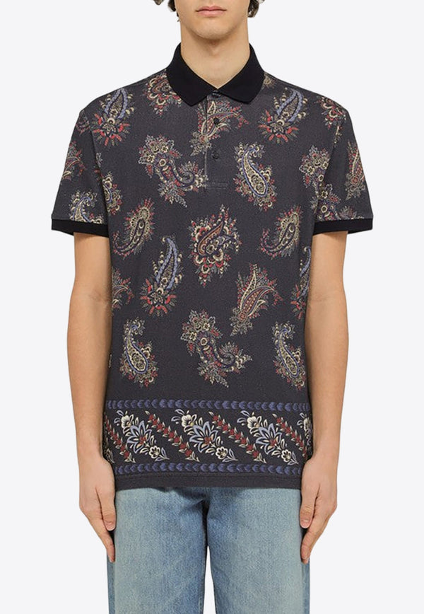 Paisley Print Polo T-shirt