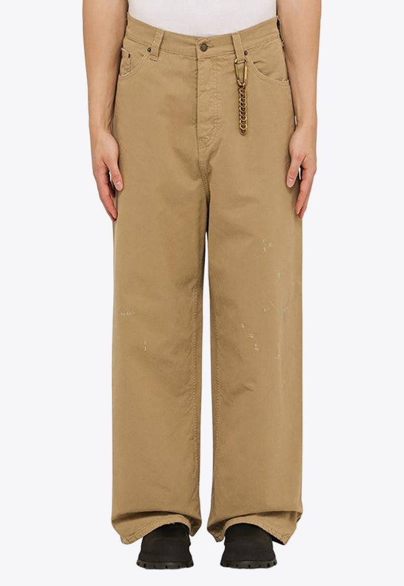 Ray Paint-Effect Chino Pants