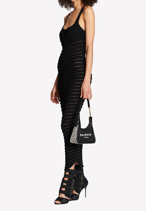 Knitted Semi-Sheer Midi Dress