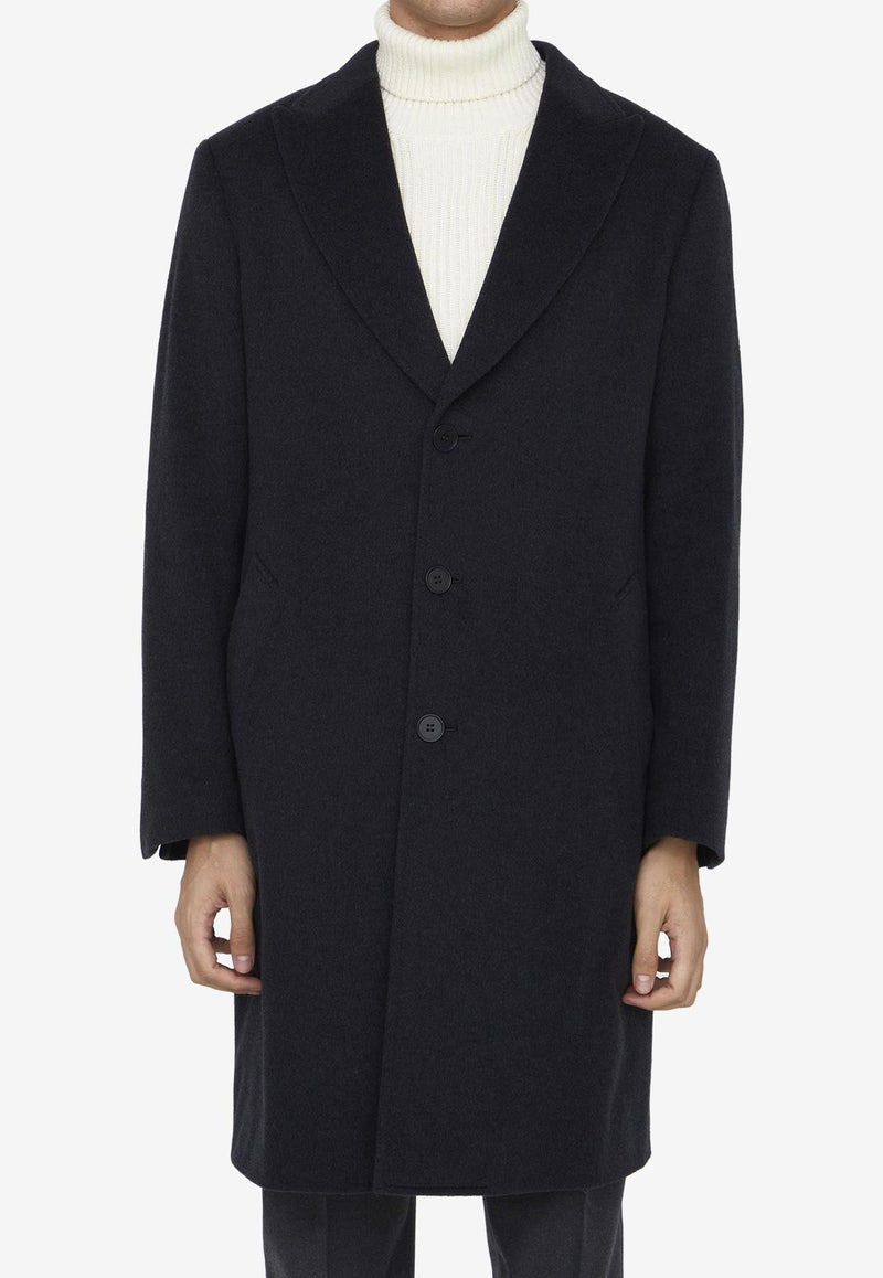 Single-Breasted Wool Coat