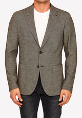 Single-Breasted Herringbone Jacket