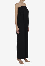 Strapless Tailored Jumpsuit with EKD Embroidery