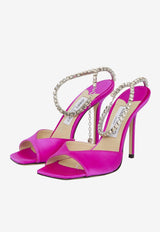 Saeda 100 Crystal-Embellished Satin Sandals