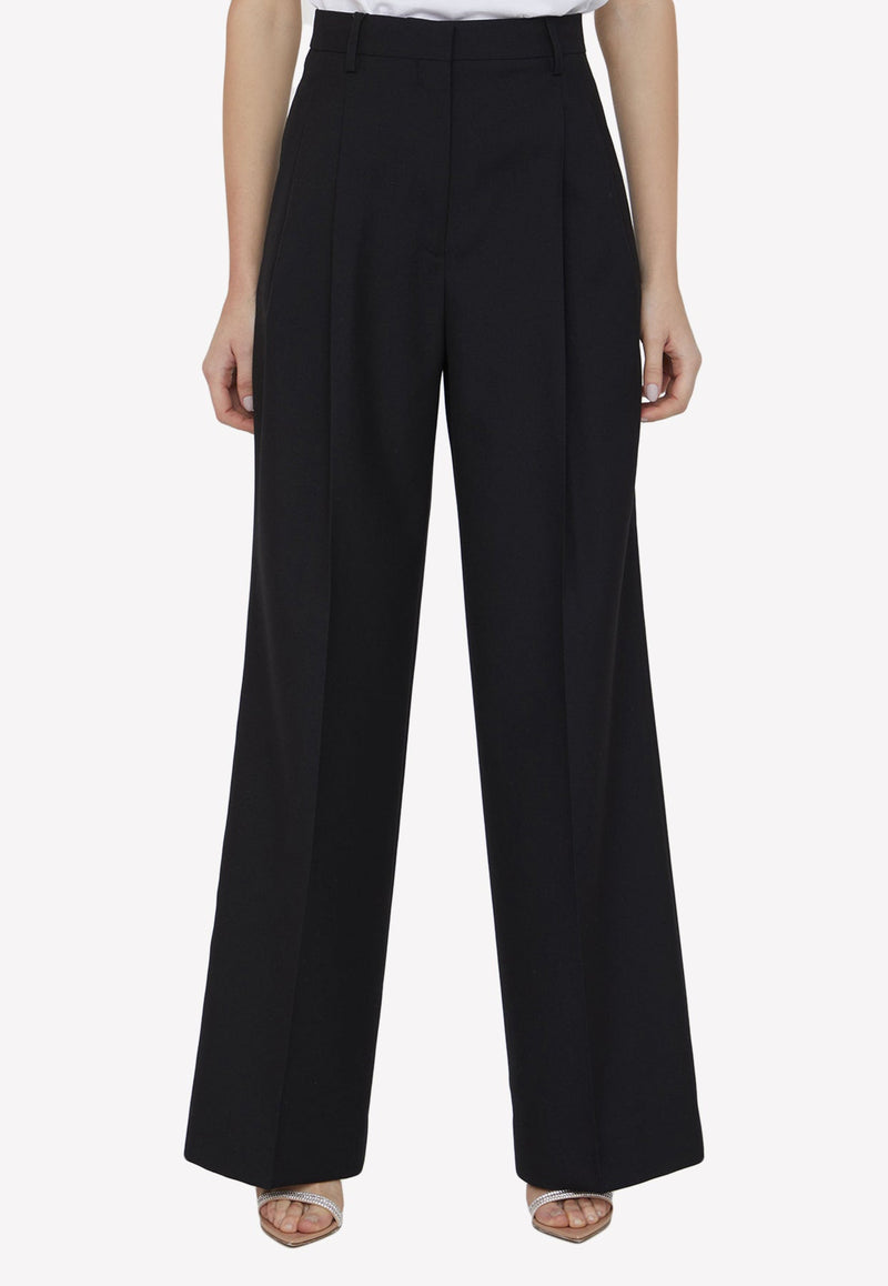 Wide-Leg Tailored Wool Pants