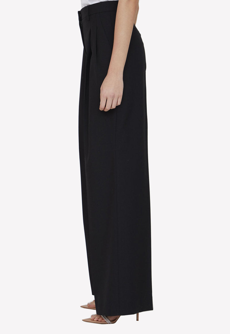 Wide-Leg Tailored Wool Pants