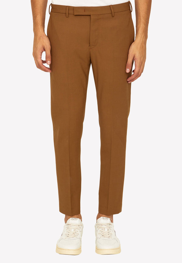 Straight-Leg Wool Pants