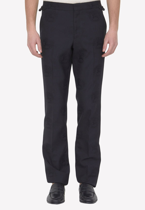 Tonal Logo Motif Suit Pants